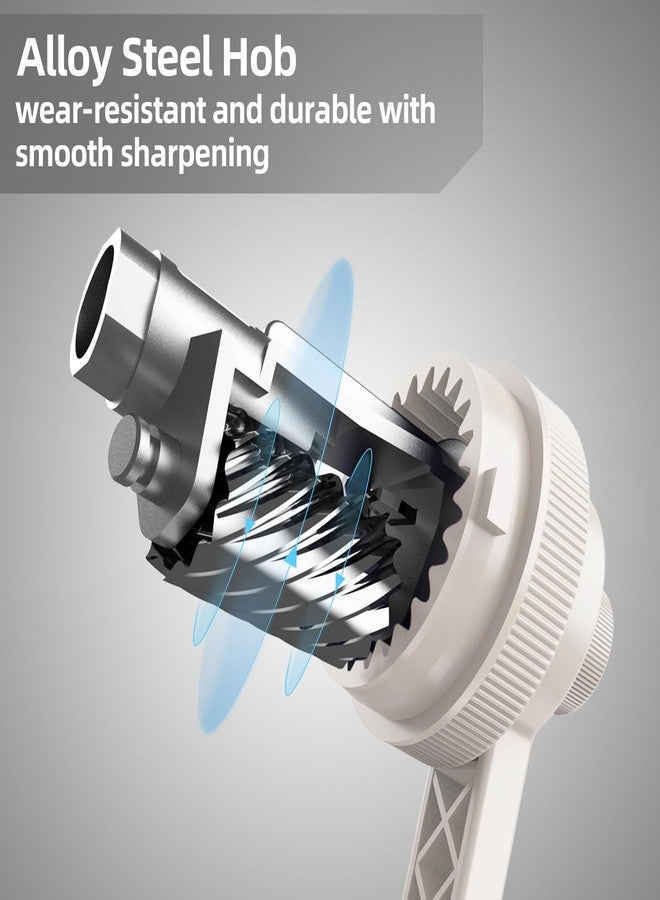 Deli Manual Pencil Sharpener - Auto-in Hand Crank with Adjustable Point for Colored Pencils, Kids, Students, Classroom, Home and Office, Gray - Image 4